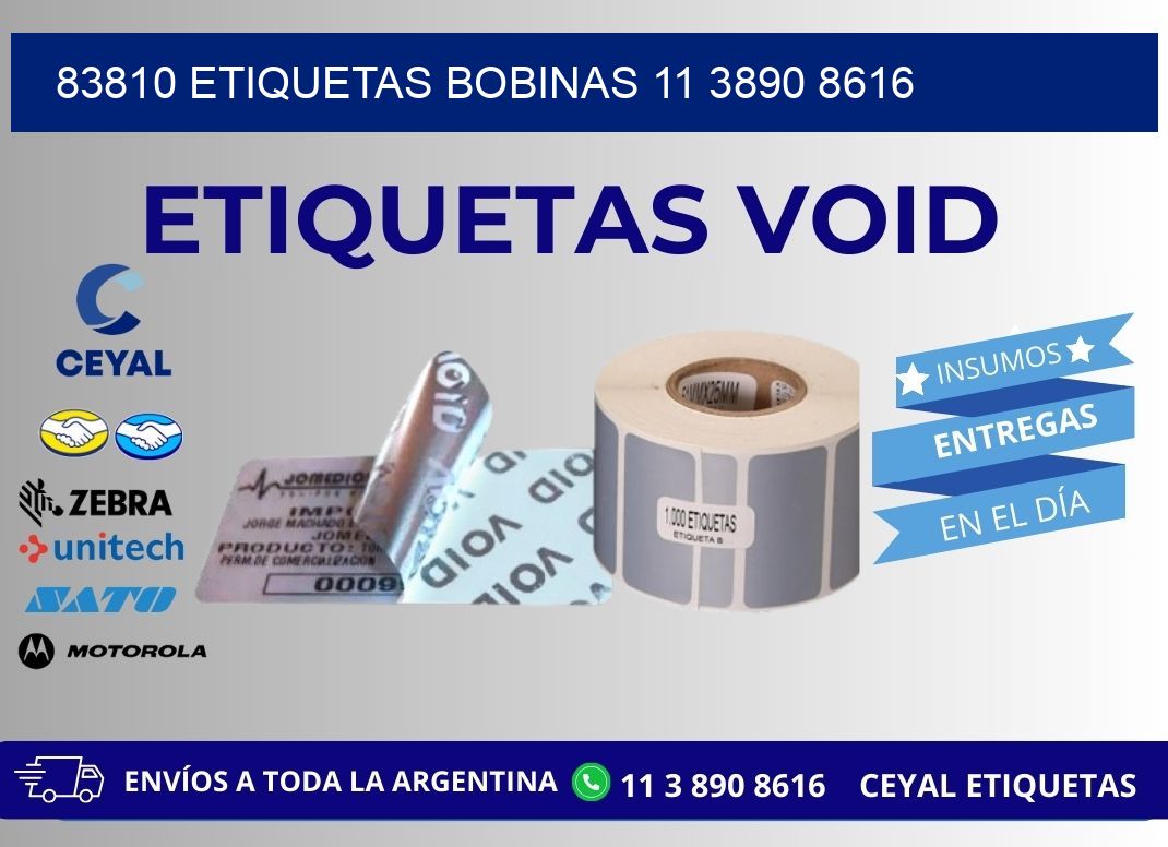 83810 ETIQUETAS BOBINAS 11 3890 8616