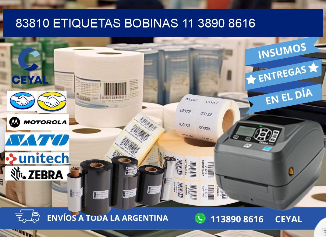 83810 ETIQUETAS BOBINAS 11 3890 8616