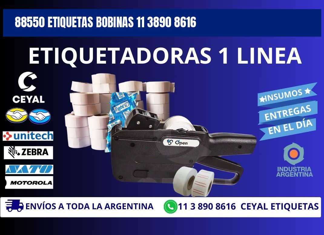 88550 ETIQUETAS BOBINAS 11 3890 8616