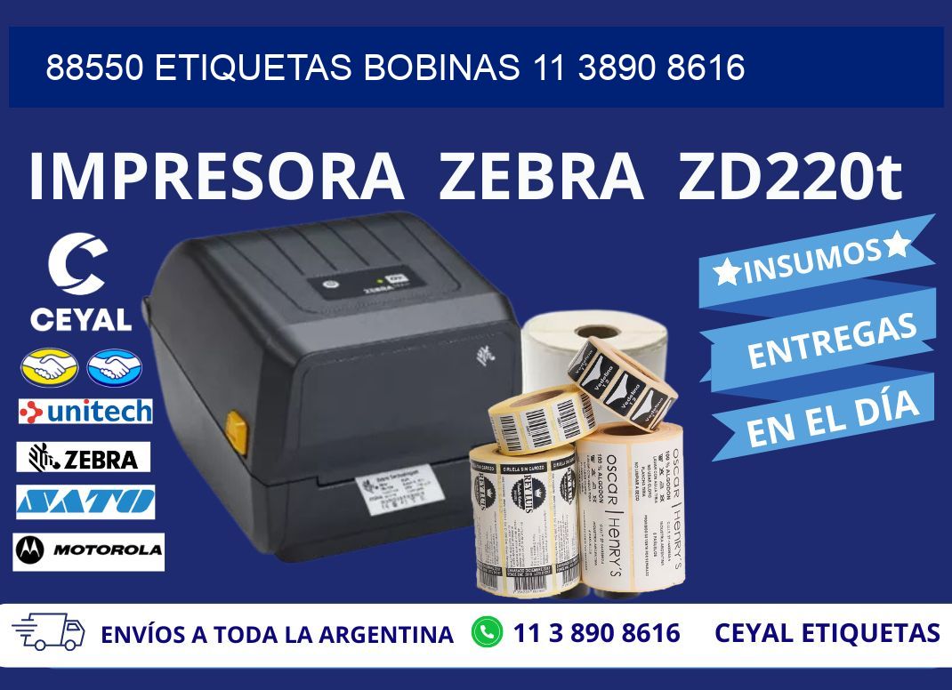 88550 ETIQUETAS BOBINAS 11 3890 8616