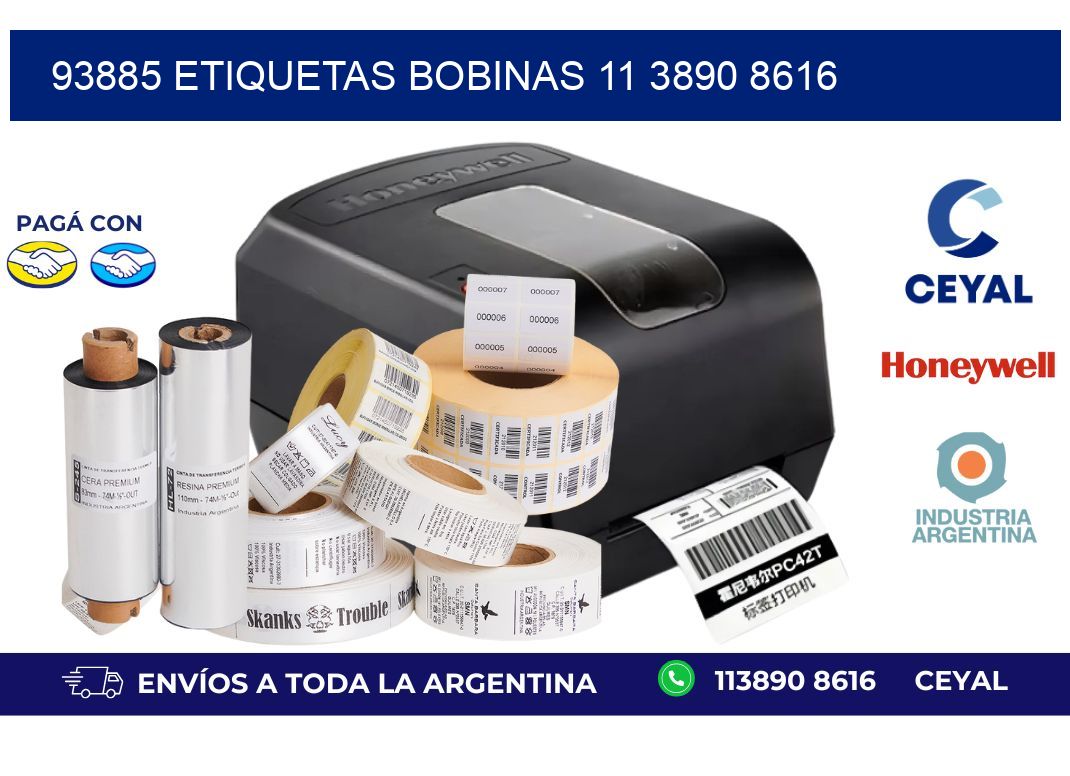 93885 ETIQUETAS BOBINAS 11 3890 8616