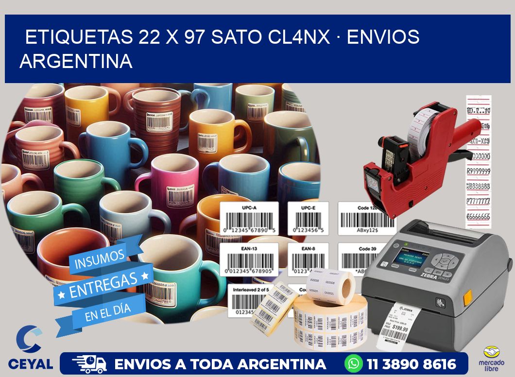 ETIQUETAS 22 x 97 SATO CL4NX · ENVIOS ARGENTINA