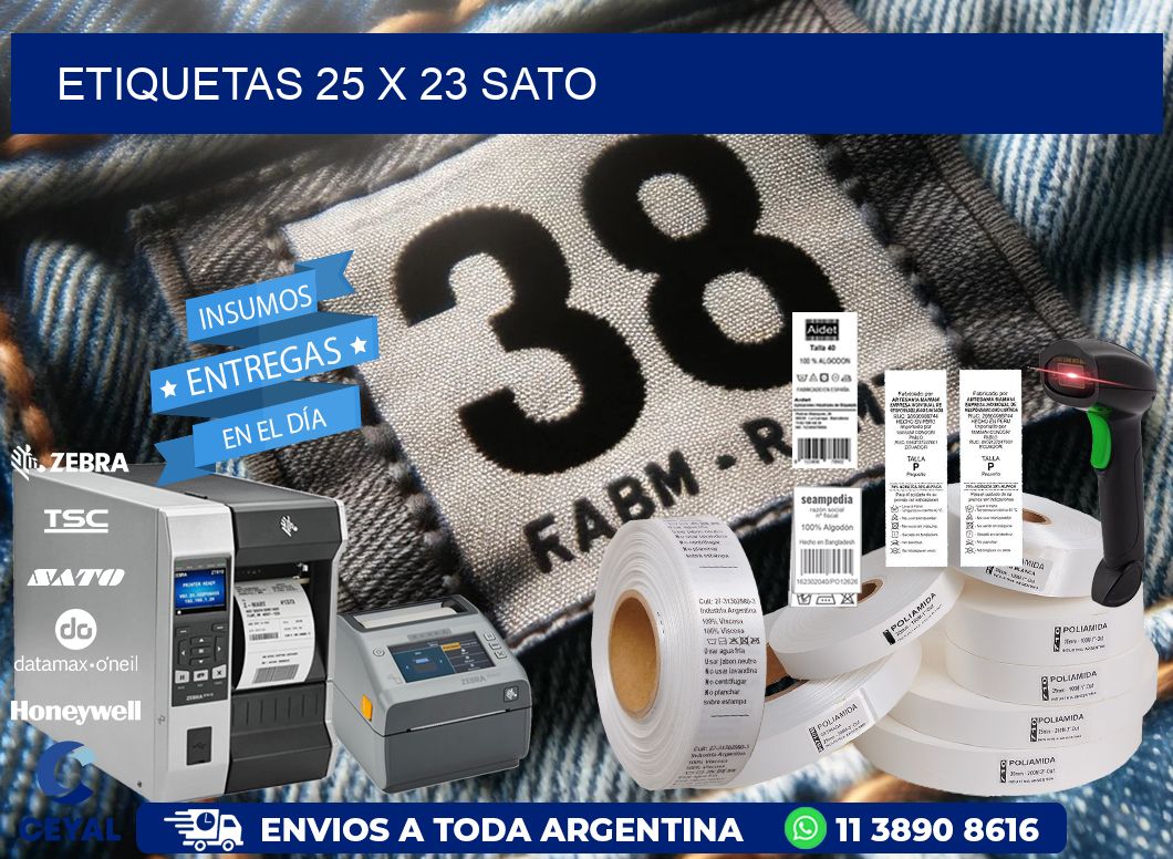 ETIQUETAS 25 x 23 SATO