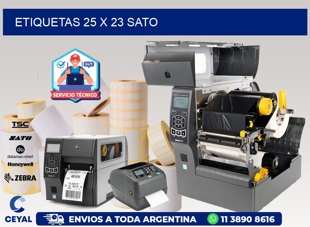 ETIQUETAS 25 x 23 SATO