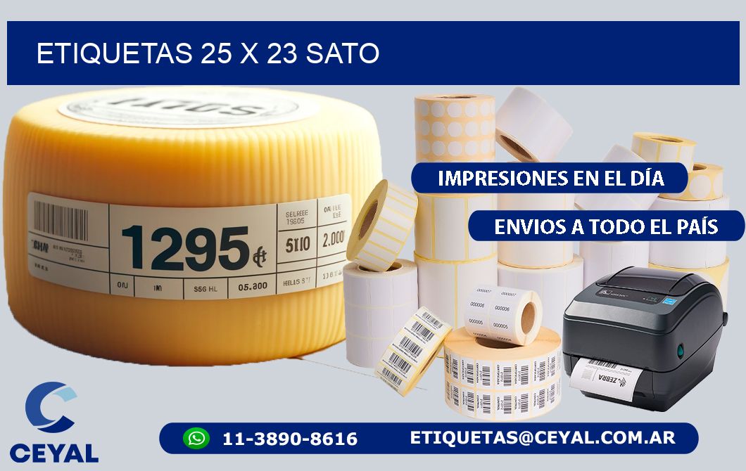 ETIQUETAS 25 x 23 SATO