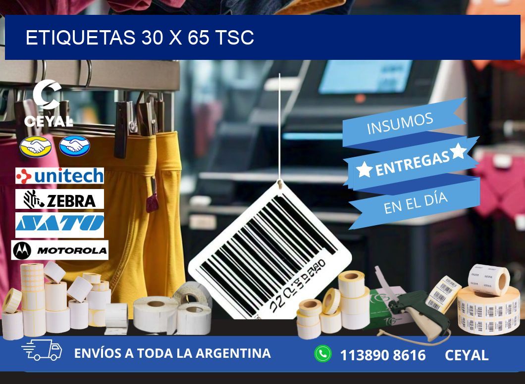 ETIQUETAS 30 x 65 TSC