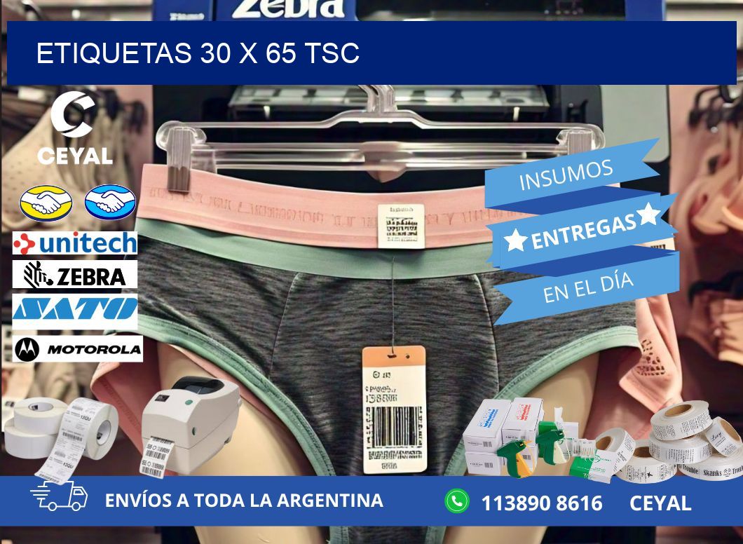 ETIQUETAS 30 x 65 TSC