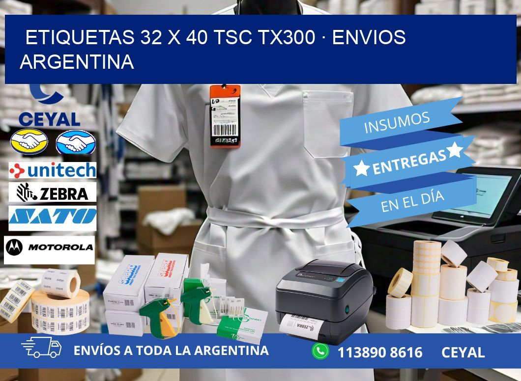 ETIQUETAS 32 x 40 TSC TX300 · ENVIOS ARGENTINA
