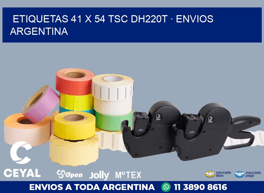 ETIQUETAS 41 x 54 TSC DH220T · ENVIOS ARGENTINA