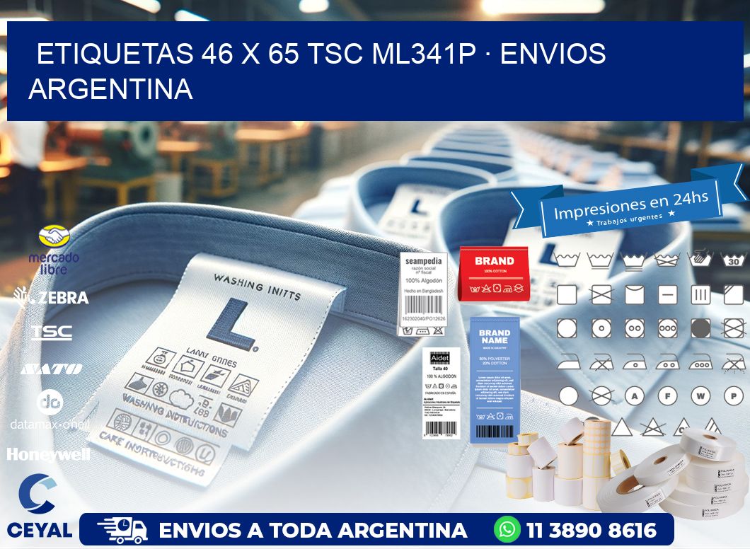 ETIQUETAS 46 x 65 TSC ML341P · ENVIOS ARGENTINA