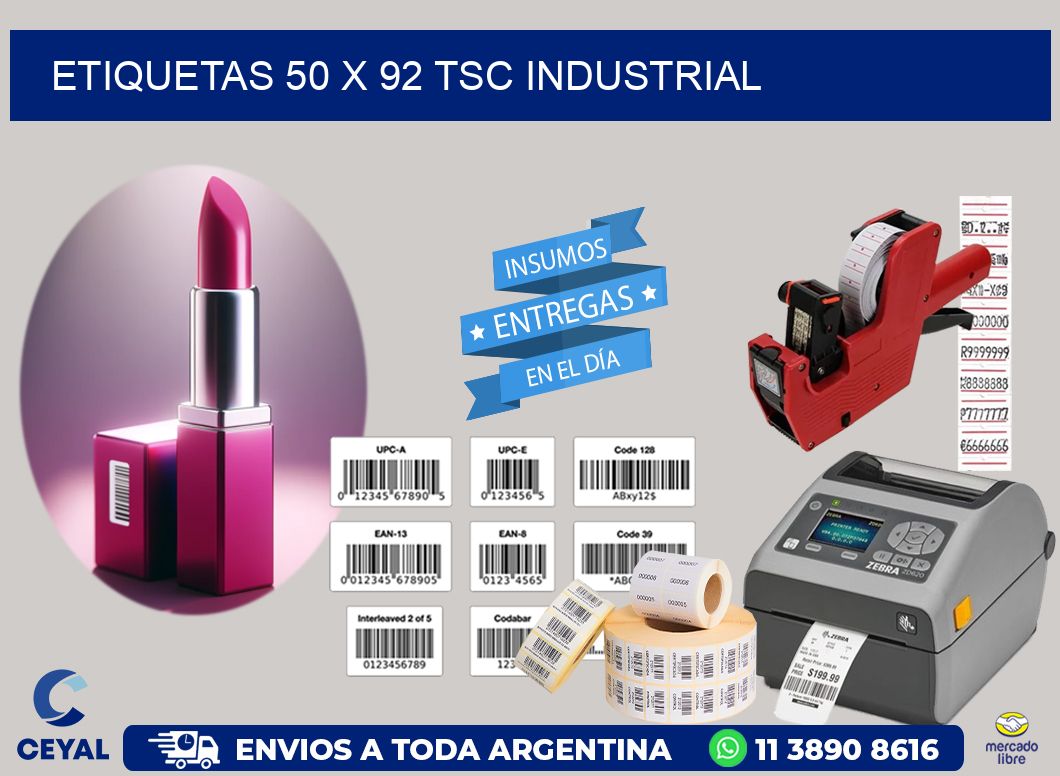 ETIQUETAS 50 x 92 TSC INDUSTRIAL