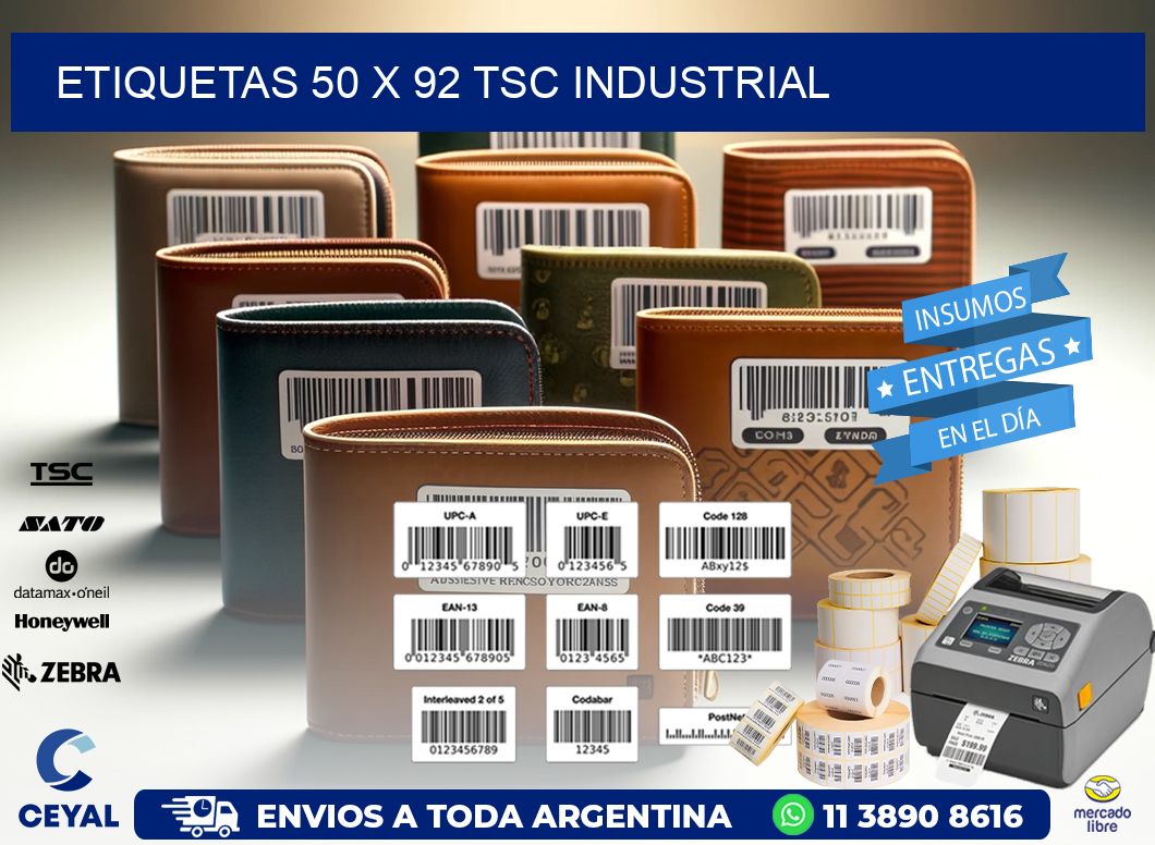 ETIQUETAS 50 x 92 TSC INDUSTRIAL