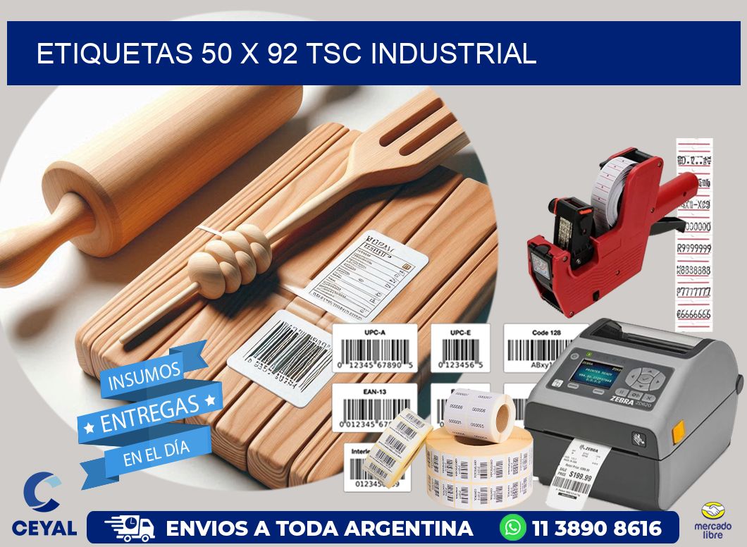 ETIQUETAS 50 x 92 TSC INDUSTRIAL