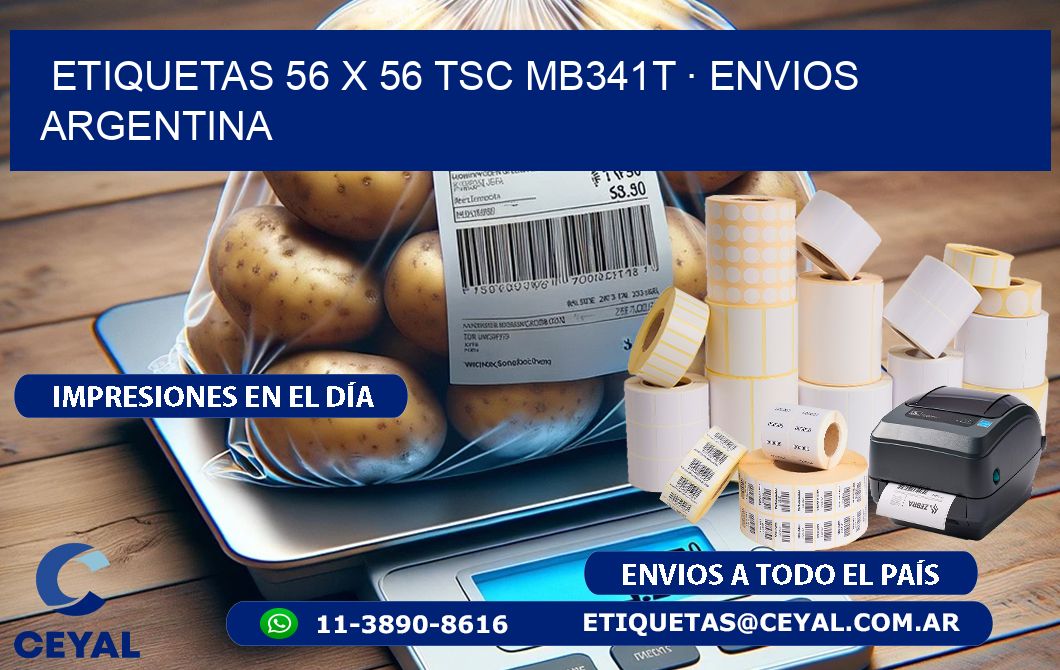 ETIQUETAS 56 x 56 TSC MB341T · ENVIOS ARGENTINA