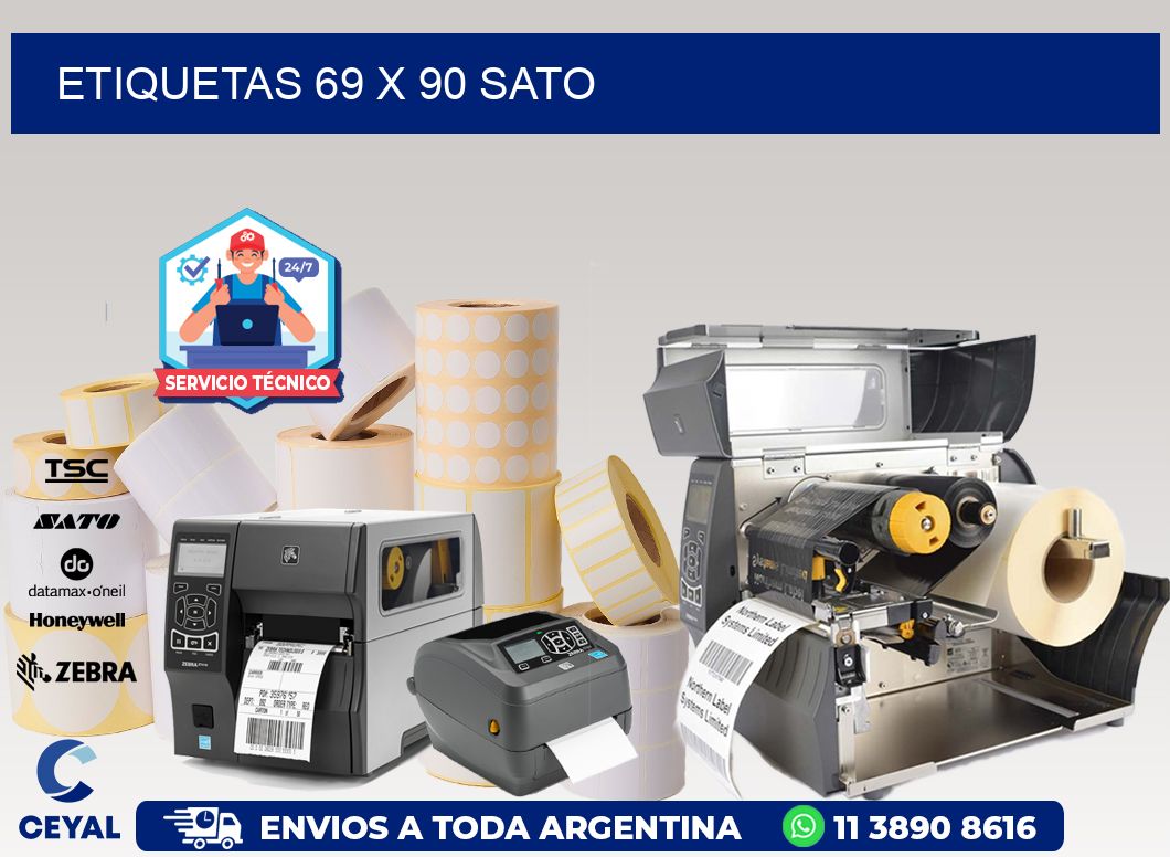 ETIQUETAS 69 x 90 SATO