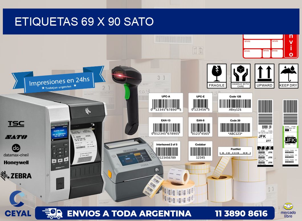 ETIQUETAS 69 x 90 SATO