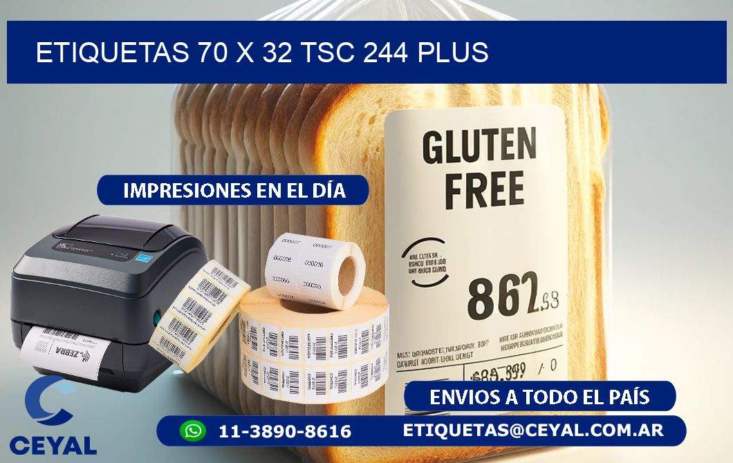 ETIQUETAS 70 x 32 TSC 244 PLUS