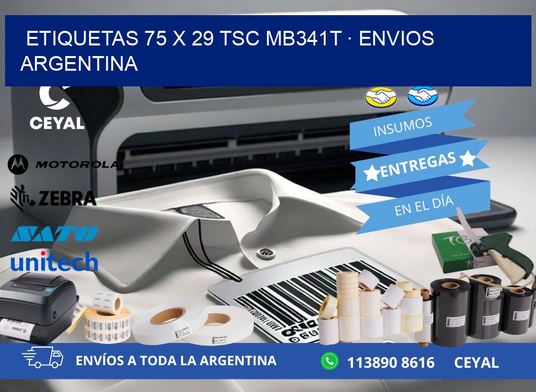ETIQUETAS 75 x 29 TSC MB341T · ENVIOS ARGENTINA