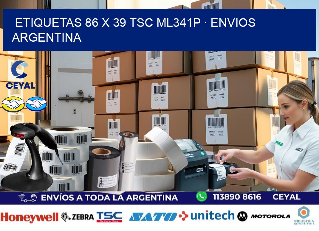ETIQUETAS 86 x 39 TSC ML341P · ENVIOS ARGENTINA