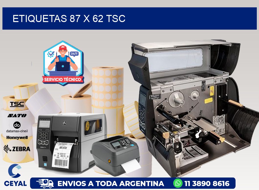 ETIQUETAS 87 x 62 TSC