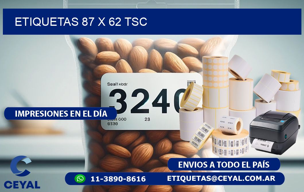 ETIQUETAS 87 x 62 TSC