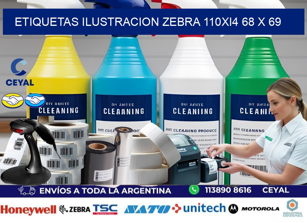 ETIQUETAS ILUSTRACION ZEBRA 110Xi4 68 x 69