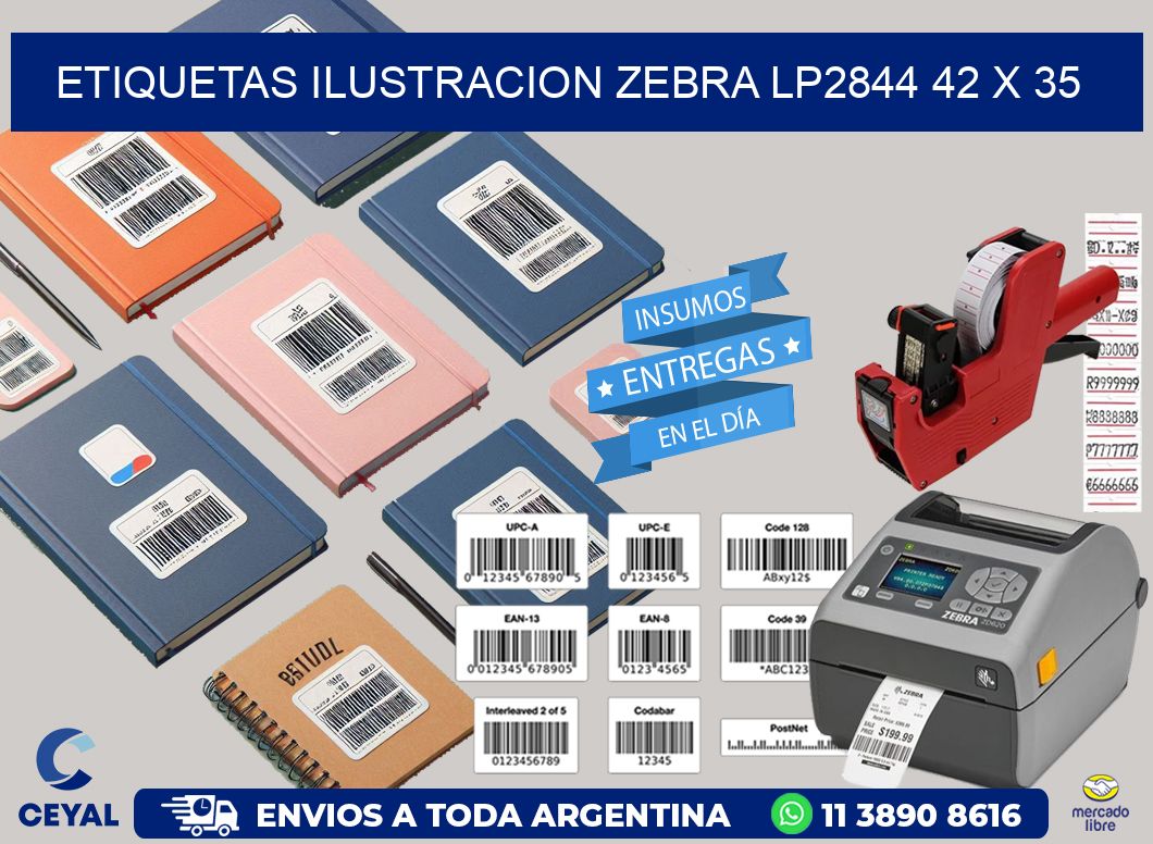 ETIQUETAS ILUSTRACION ZEBRA LP2844 42 x 35