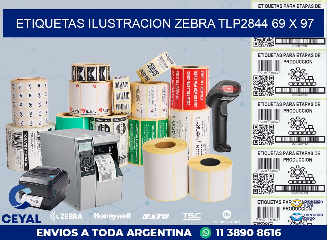 ETIQUETAS ILUSTRACION ZEBRA TLP2844 69 x 97