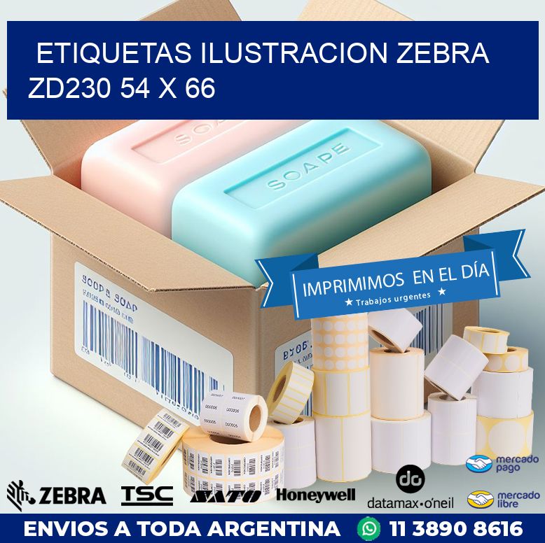 ETIQUETAS ILUSTRACION ZEBRA ZD230 54 x 66