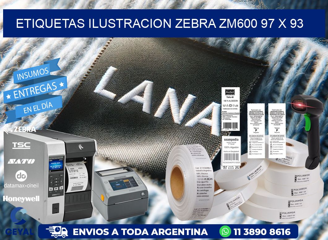 ETIQUETAS ILUSTRACION ZEBRA ZM600 97 x 93