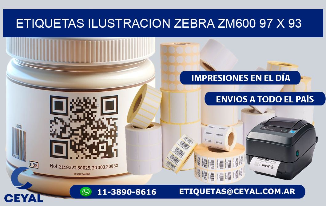 ETIQUETAS ILUSTRACION ZEBRA ZM600 97 x 93