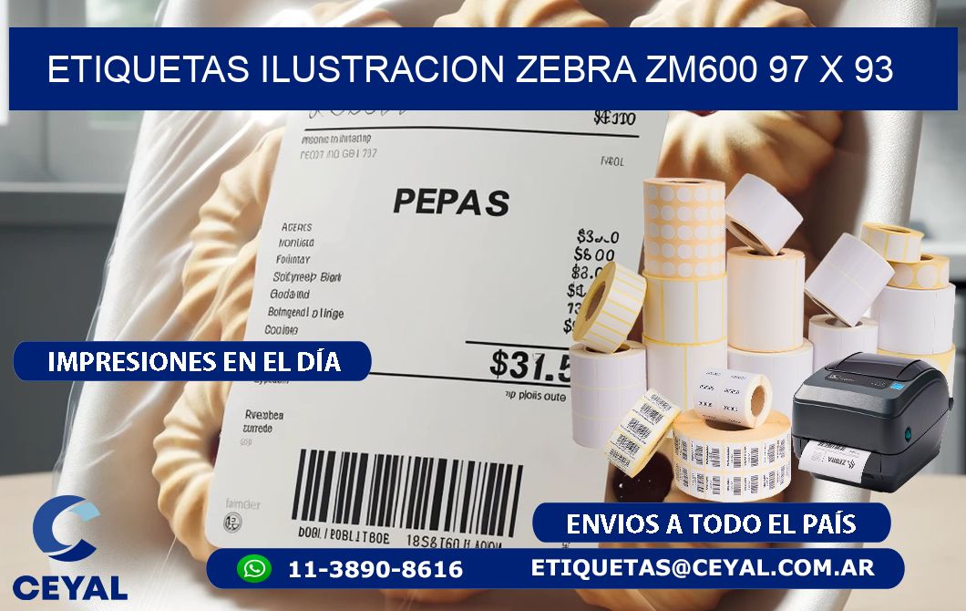 ETIQUETAS ILUSTRACION ZEBRA ZM600 97 x 93