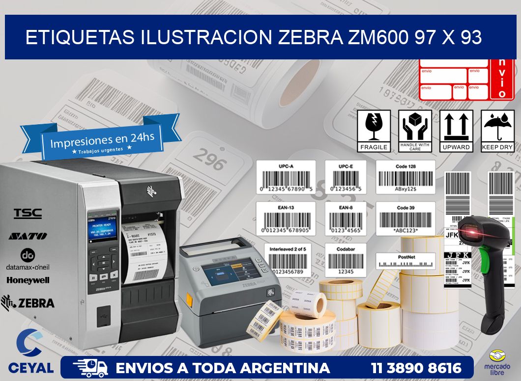 ETIQUETAS ILUSTRACION ZEBRA ZM600 97 x 93