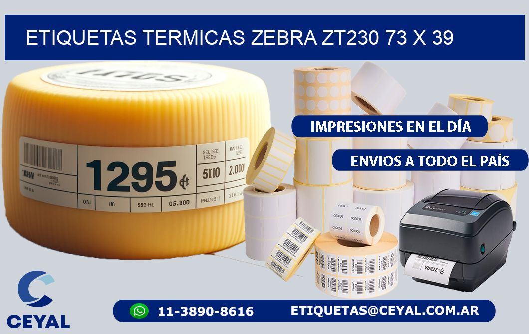 ETIQUETAS TERMICAS ZEBRA ZT230 73 x 39