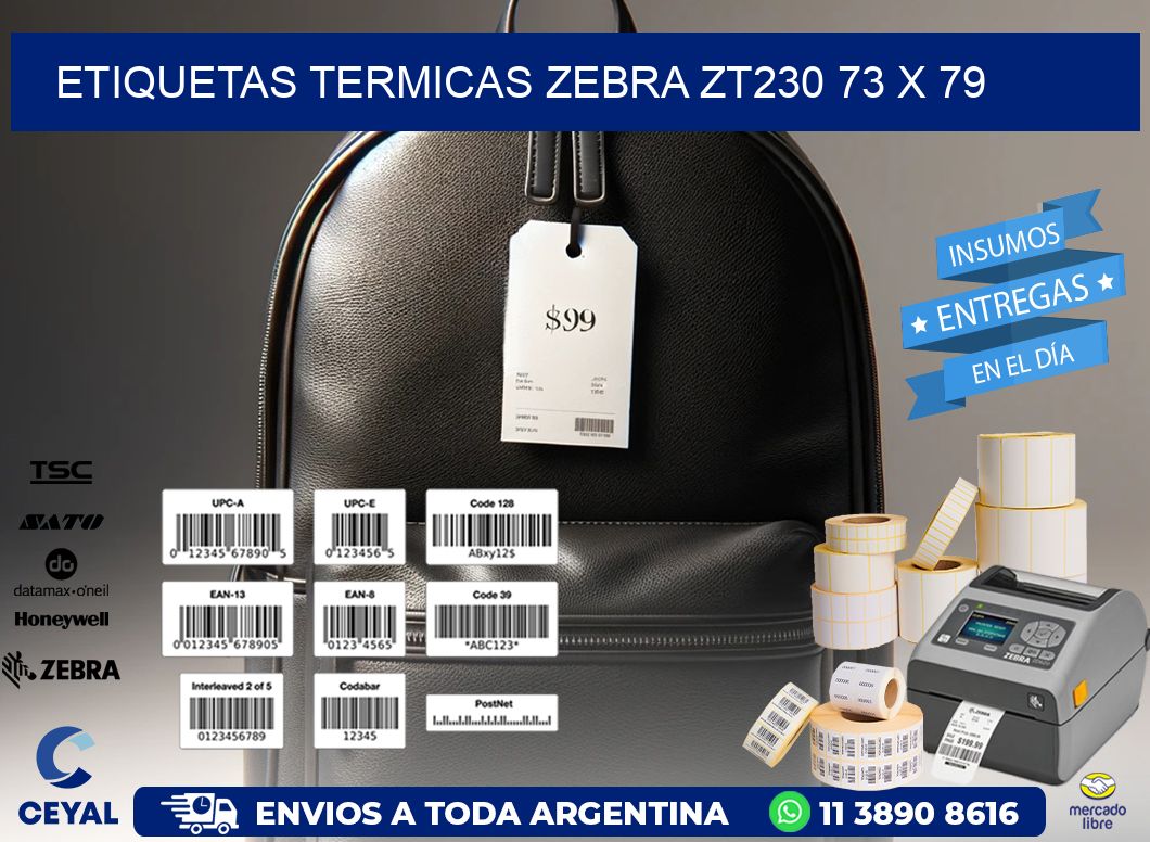 ETIQUETAS TERMICAS ZEBRA ZT230 73 x 79