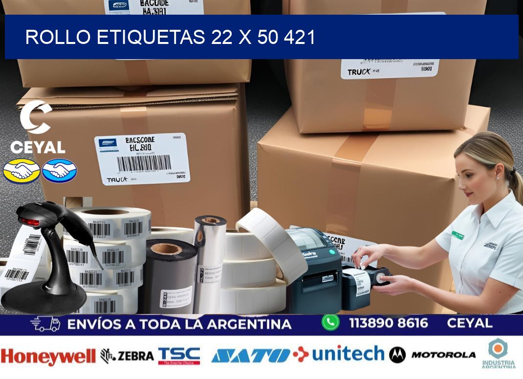 Rollo etiquetas 22 x 50 421