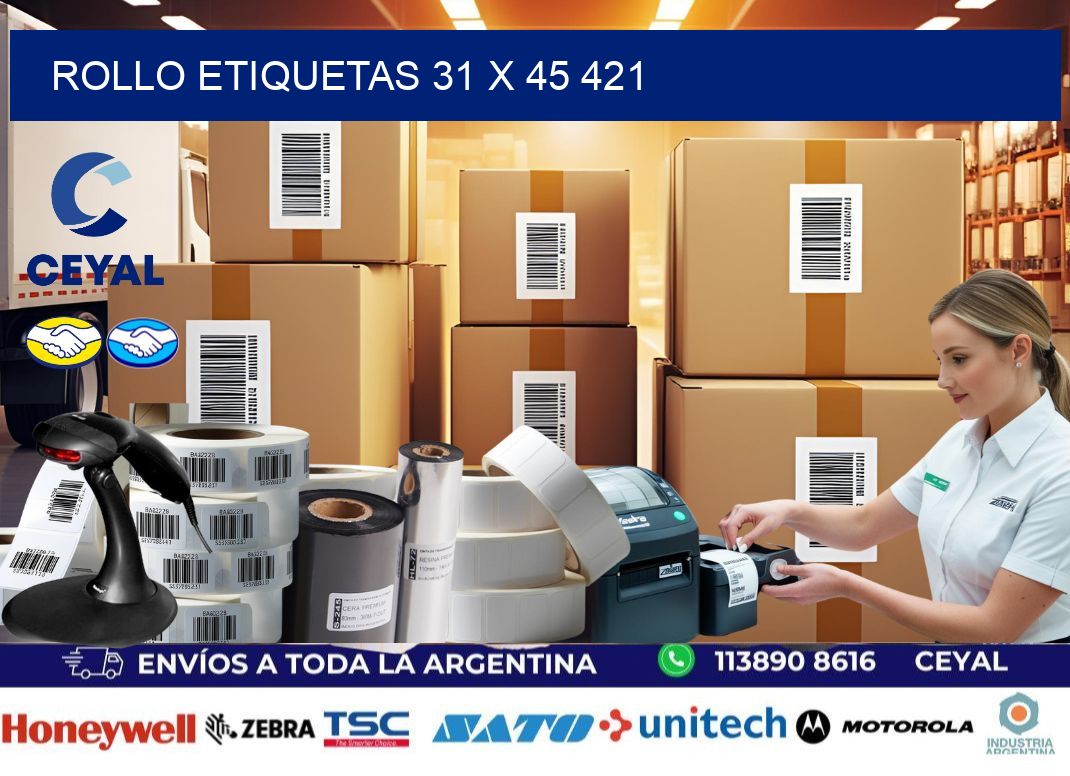 Rollo etiquetas 31 x 45 421