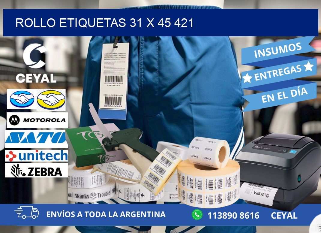 Rollo etiquetas 31 x 45 421