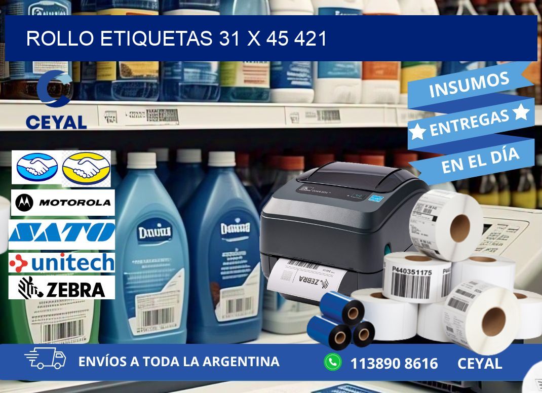 Rollo etiquetas 31 x 45 421