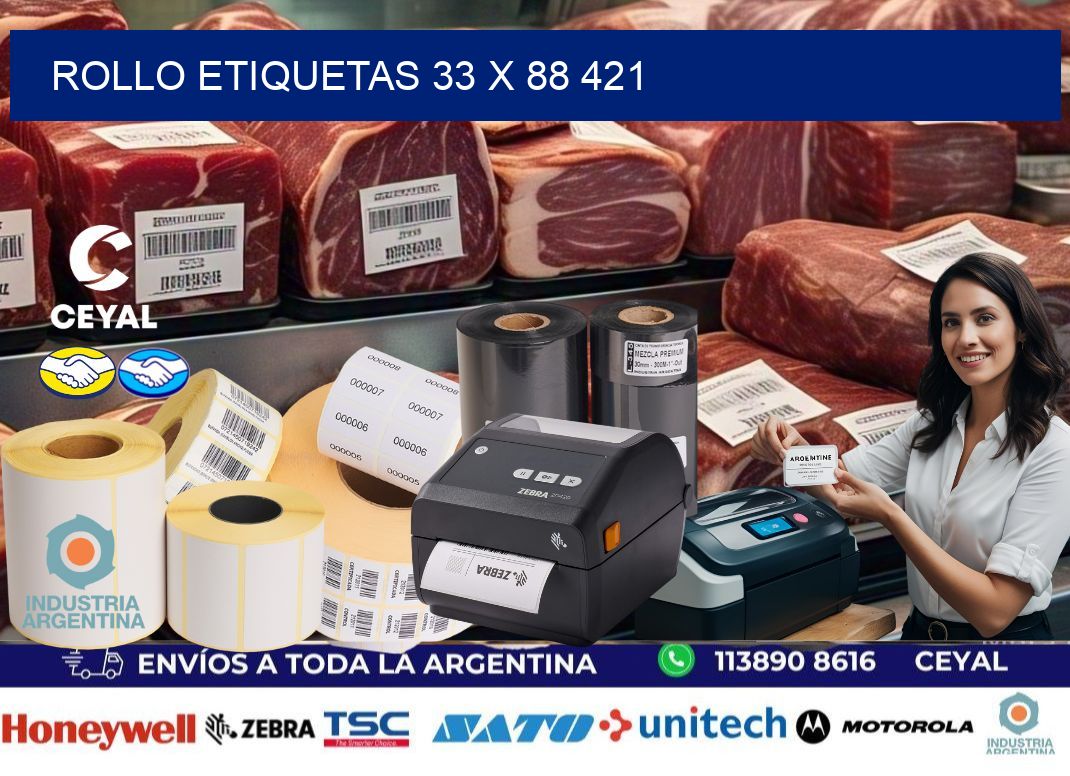 Rollo etiquetas 33 x 88 421