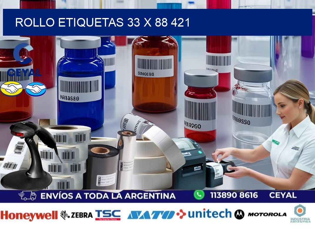 Rollo etiquetas 33 x 88 421