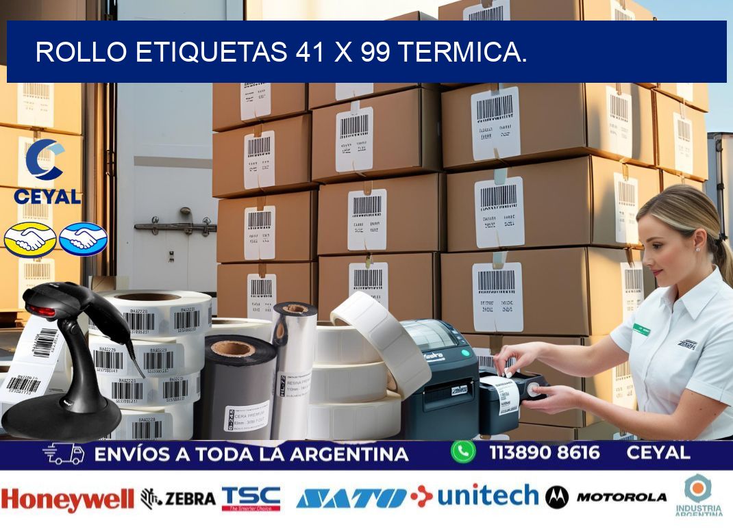 Rollo etiquetas 41 x 99 termica.