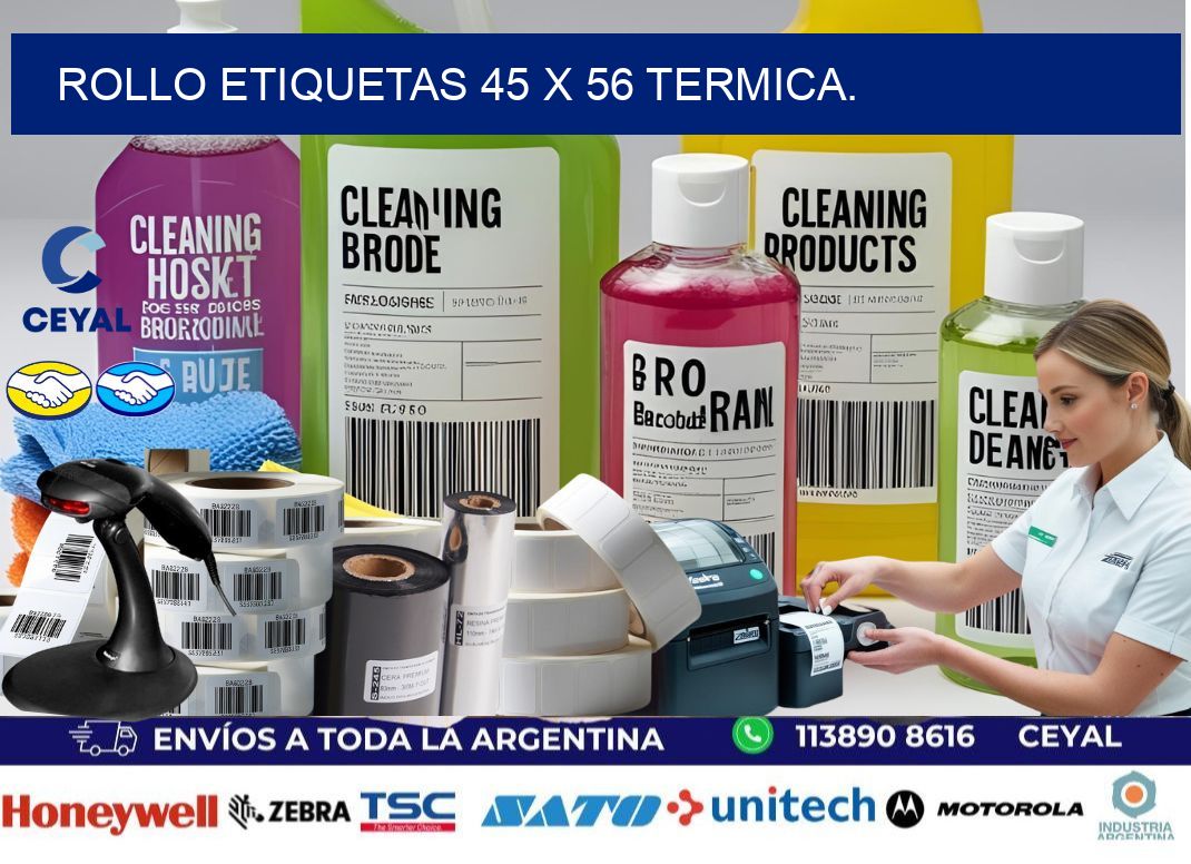 Rollo etiquetas 45 x 56 termica.