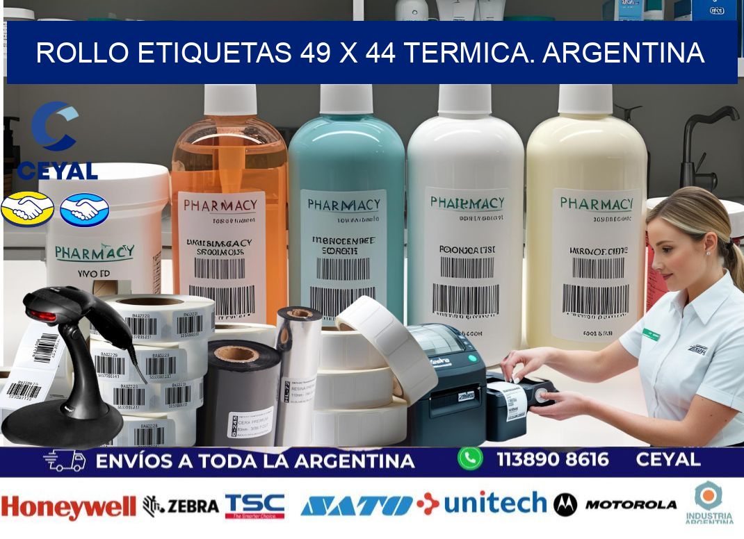 Rollo etiquetas 49 x 44 termica. Argentina