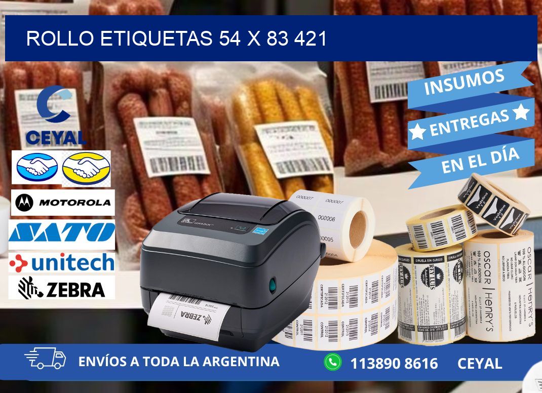 Rollo etiquetas 54 x 83 421
