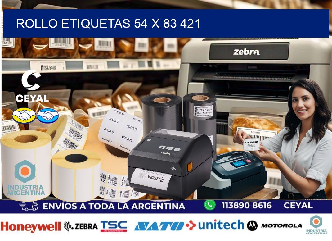 Rollo etiquetas 54 x 83 421