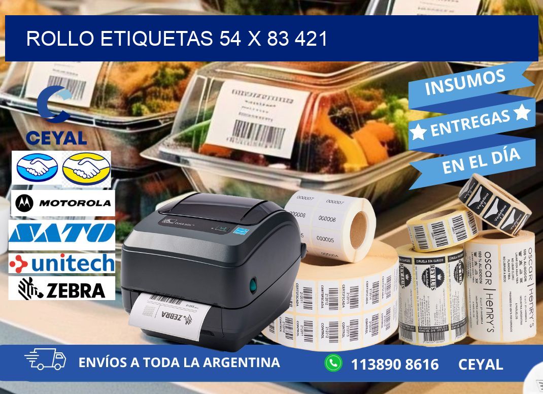 Rollo etiquetas 54 x 83 421