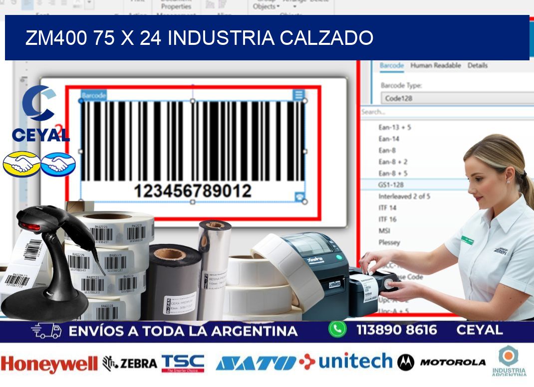 ZM400 75 x 24 INDUSTRIA CALZADO