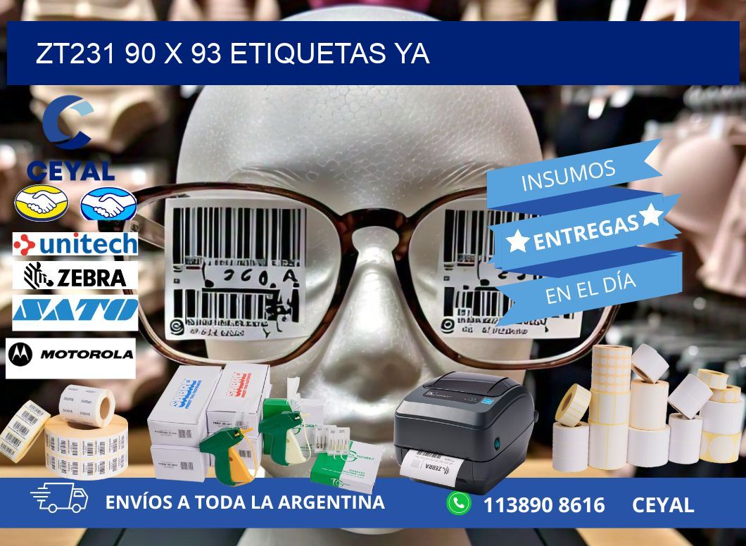 ZT231 90 x 93 ETIQUETAS YA
