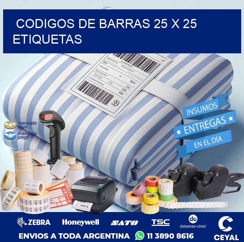 codigos de barras 25 x 25 etiquetas